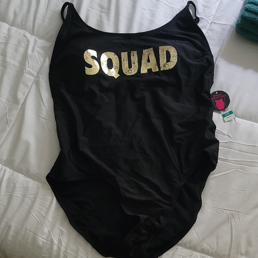 NOBO Black and Gold 'Squad' One Piece Swimsuit